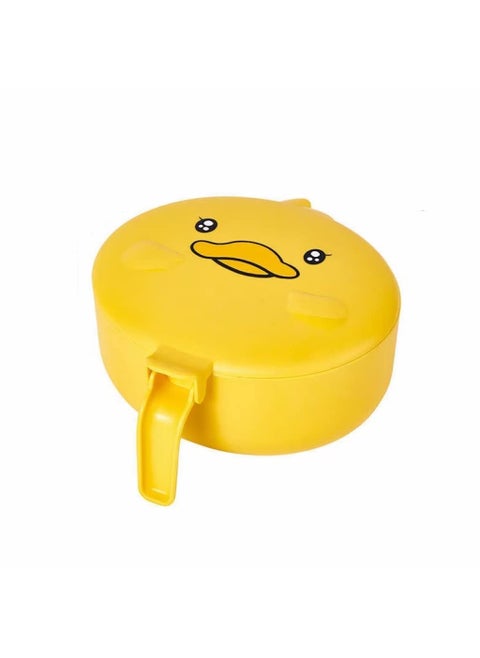 TORIOX FourGrid Integrated Seasoning Box with Spoon Duck Shape Design 4 Partition Rack Spice Pots Seasoning Box Storage Container Masala Box Case Set Storage Box Condiment Dispenser for Kitchen
