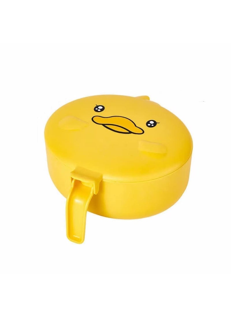 TORIOX FourGrid Integrated Seasoning Box with Spoon Duck Shape Design 4 Partition Rack Spice Pots Seasoning Box Storage Container Masala Box Case Set Storage Box Condiment Dispenser for Kitchen