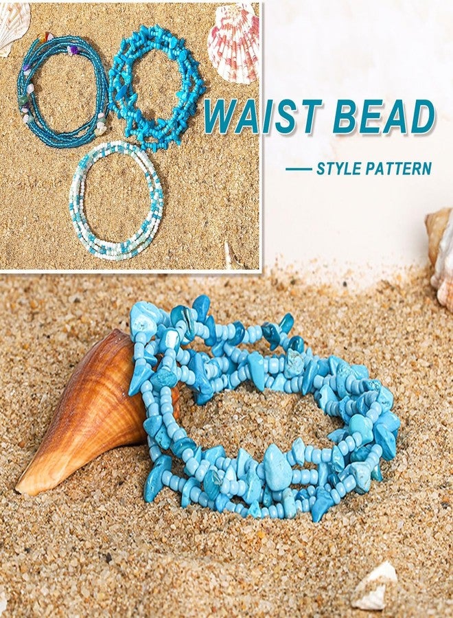 ELABEST African Crystal Waist Beads for Women Stretching 3Pcs Stone Belly Beads Colorful Handmade Beaded Waist Jewelry Accessories Body Chain - Image 5