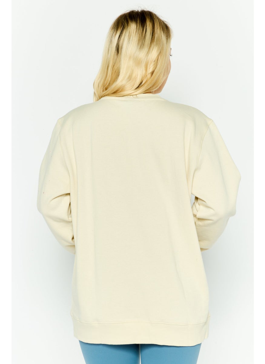 Ellesse - Women Sportswear Fit Long Sleeves Outdoor Sweatshirt, Off White - Image 1