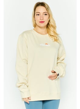 Women Sportswear Fit Long Sleeves Outdoor Sweatshirt, Off White