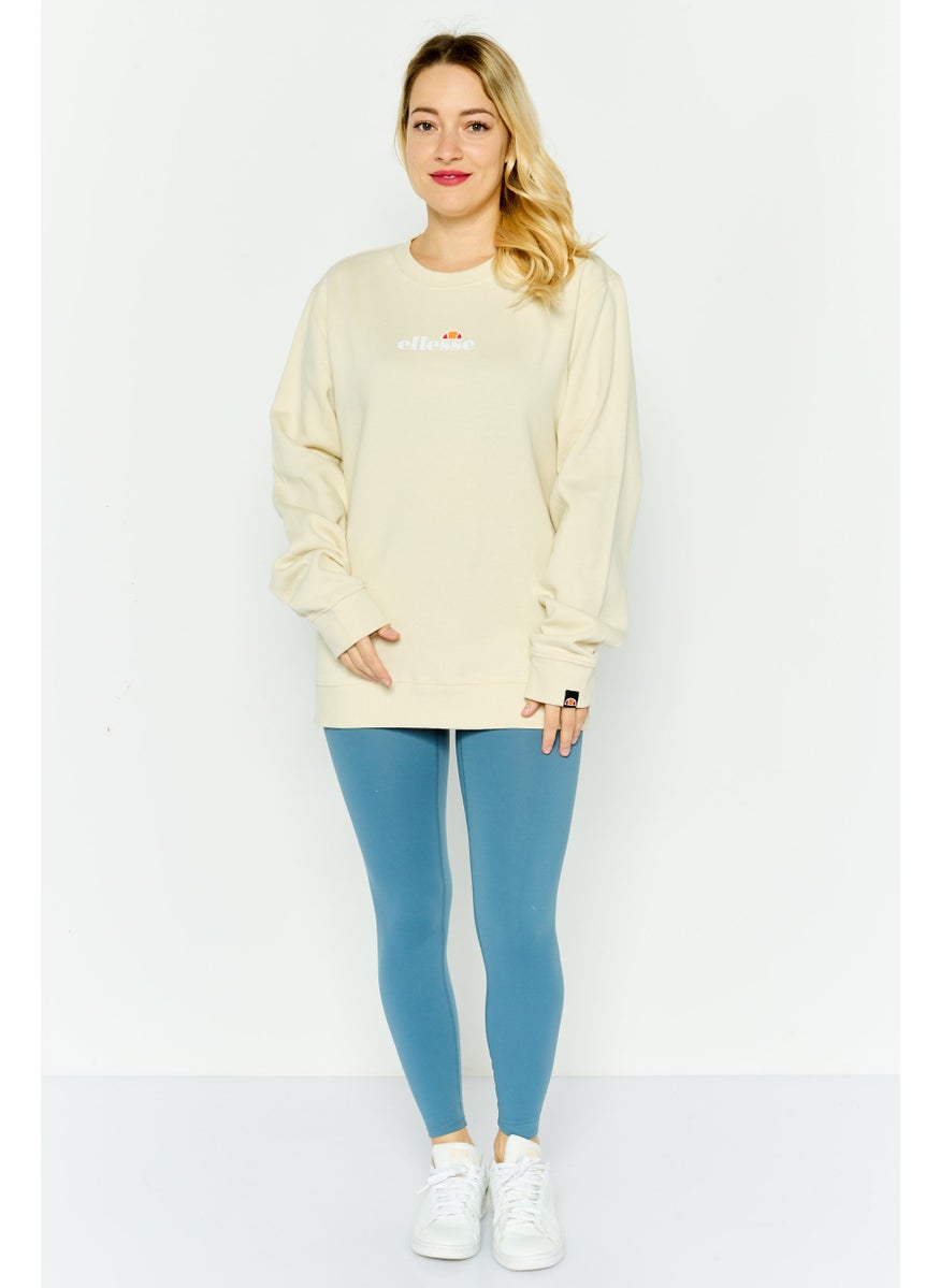 Ellesse - Women Sportswear Fit Long Sleeves Outdoor Sweatshirt, Off White - Image 1