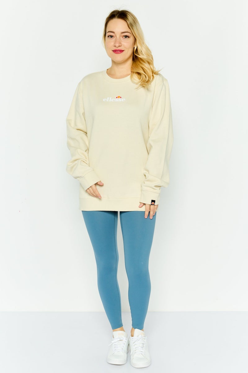 Ellesse ملابس رياضية نسائية بأكمام طويلة مناسبة، خارجي، لون أبيض فاتح - Image 4