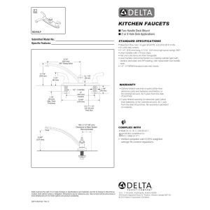 DELTA FAUCET B2310LF Deck-Mount, 9.25 x 10.63 x 9.25 inches, Chrome - Image 3