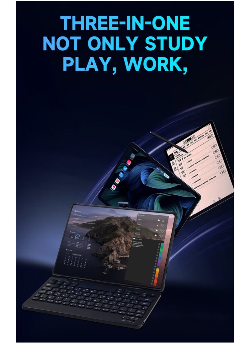 X - Prime - 10.1-Inch HD+ Display 3000x1440P Android 12 Smart Tablet PC with Keyboard and Mouse Octa-Core Processor 12GB RAM+512GB ROM Dual SIM 5G Student Learning Tab Gold - Image 1