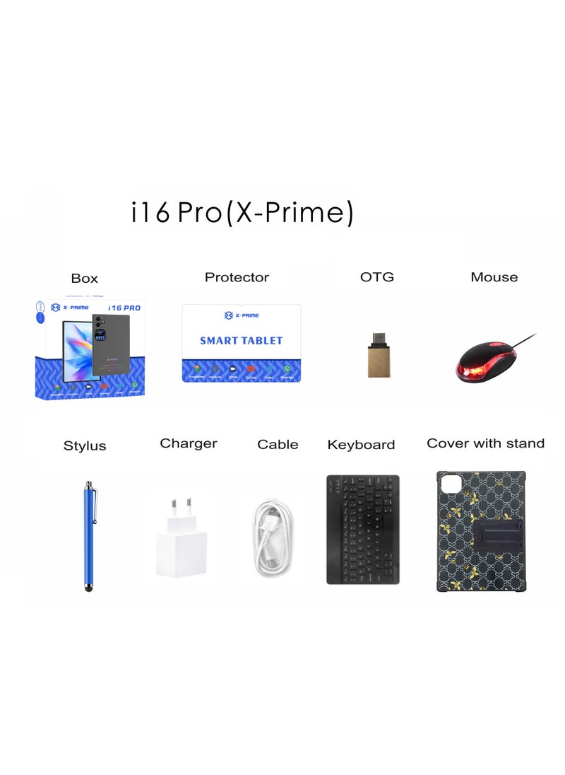 X - Prime - 10.1-Inch HD+ Display 3000x1440P Android 12 Smart Tablet PC with Keyboard and Mouse Octa-Core Processor 12GB RAM+512GB ROM Dual SIM 5G Student Learning Tab Gold - Image 1