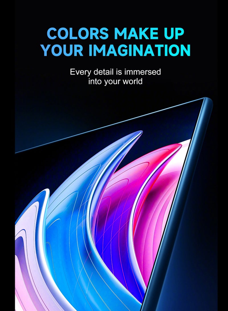 اكس برايم جهاز لوحي ذكي بشاشة HD+ مقاس 10.1 بوصة، يعمل بنظام Android 12، مع لوحة مفاتيح وماوس، ومعالج ثماني النواة، وذاكرة وصول عشوائي (RAM) سعة 12 جيجابايت + ذاكرة قراءة فقط (ROM) سعة 512 جيجابايت، وشريحتي اتصال، وشبكة 5G، وجهاز تعليمي للطلاب، باللون الذهبي - Image 3