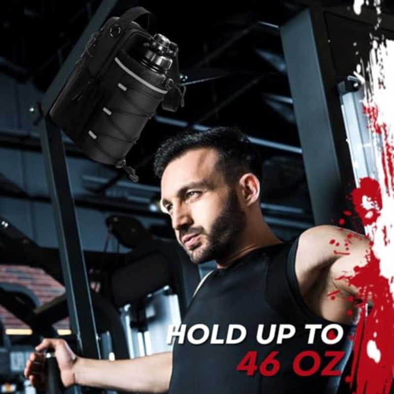 Magnetic Gym Bag Magnetic Water Bottle Bag For Men And Women With Phone Pockets Sports And Travel Use Durable Nylon Fabric 30x15x45 cm Black - Image 4