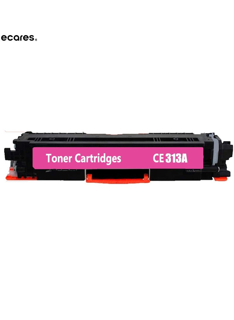 ECARES® CE313A Compatible Toner Cartridge Replacement  for HP Laserjet Pro CP1021 CP1025 CP1026nw LaserJet Pro 100 color MFP M175nw LaserJet Pro 200 M275NW (MARGENTA) - Image 1