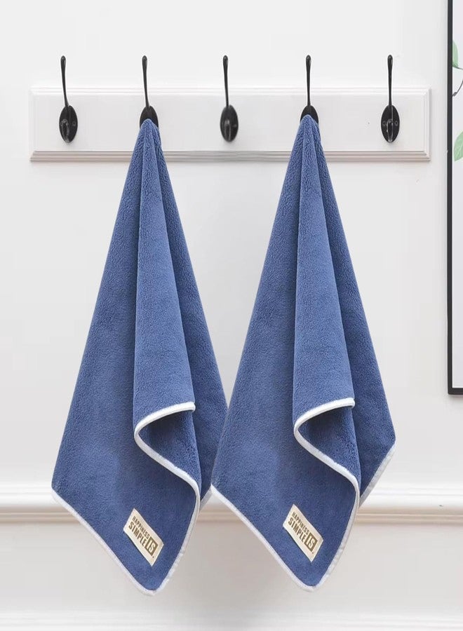 لينير مناشف يد من الألياف الدقيقة من لينير / منشفة صغيرة الحجم / منشفة وجه / منشفة للرجال والنساء والأطفال / مناشف فائقة النعومة والامتصاص وسريعة الجفاف للصالة الرياضية والسفر 500 جرام لكل متر مربع (أزرق-2) - Image 1