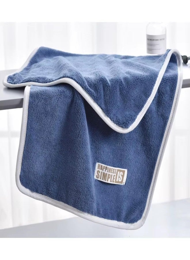 لينير مناشف يد من الألياف الدقيقة من لينير / منشفة صغيرة الحجم / منشفة وجه / منشفة للرجال والنساء والأطفال / مناشف فائقة النعومة والامتصاص وسريعة الجفاف للصالة الرياضية والسفر 500 جرام لكل متر مربع (أزرق-2) - Image 5