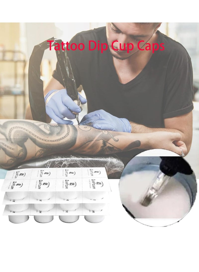 LXIANGN Dip Foam,Professional 24Pcs Tattoo Dip Foam Rinse Cup Disposable Dip Clean Foam Cup Caps Cartridge Dip Foam Cleaning Supplies for Tattoo Needle - Image 3