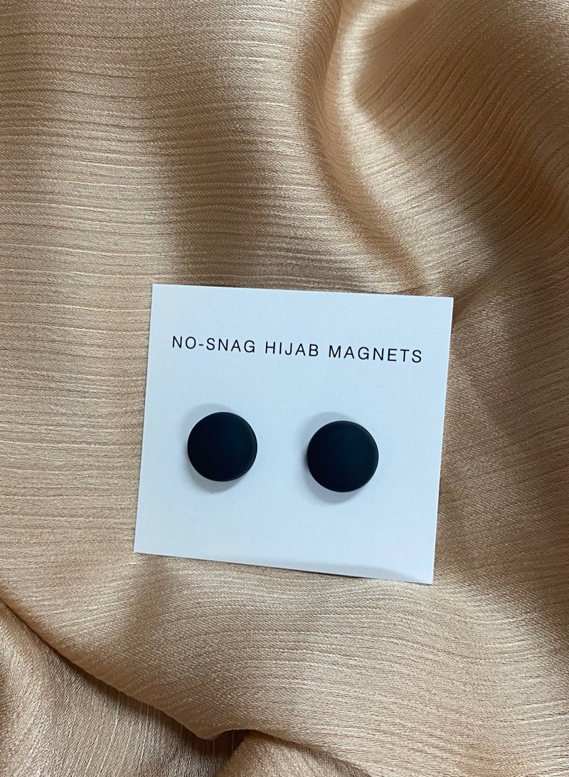 2 Pair Matte Black Hijab Magnets - Image 2