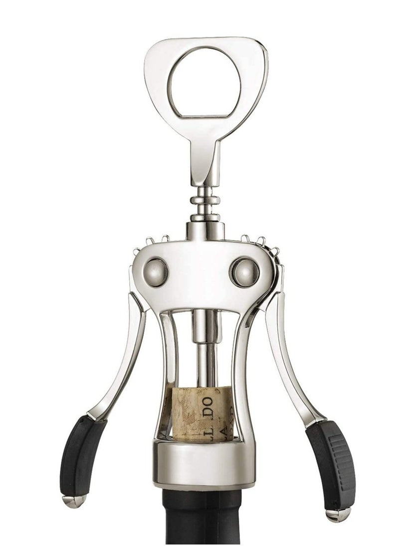 Wine Opener, Zinc Alloy Premium Wing Corkscrew Wine Bottle Opener with Multifunctional Bottles Opener, Upgrade