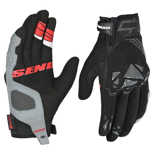 ViaTerra Roost Offroad Motorcycle Gloves - Trail Riding Gloves|SasTec CE Level 2 Knuckle Protectors|Superior Control & Unmatched Grip|Touch Screen Friendly Riding Gloves (Black, XL) - Image 1