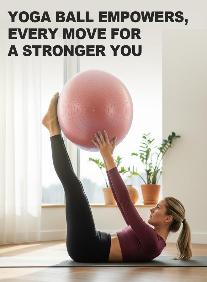 Trideer Exercise Ball Yoga Ball - Office Seating & Balance Ball Chair, Stability Ball for Pilates, Physical Therapy,Core Training & Balance Improvement & Stretching - Image 5