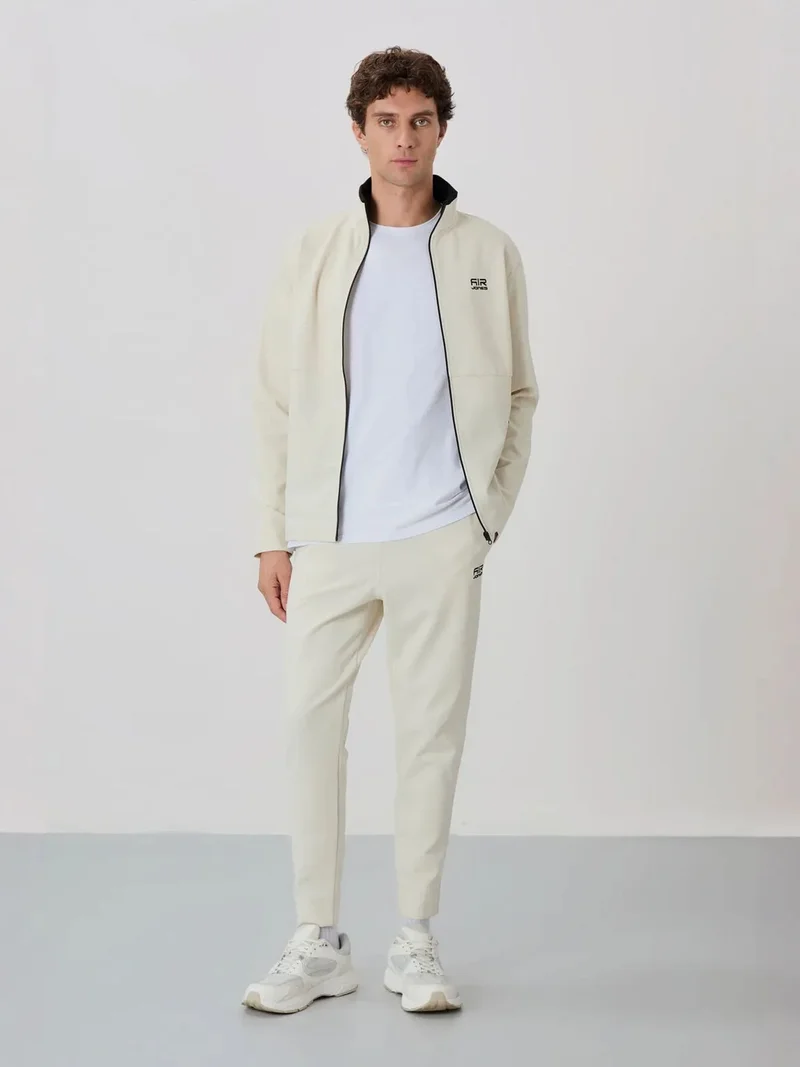 TOMMYLIFE TOMMY Men's Zip-collar Sweatshirt And Pants Set