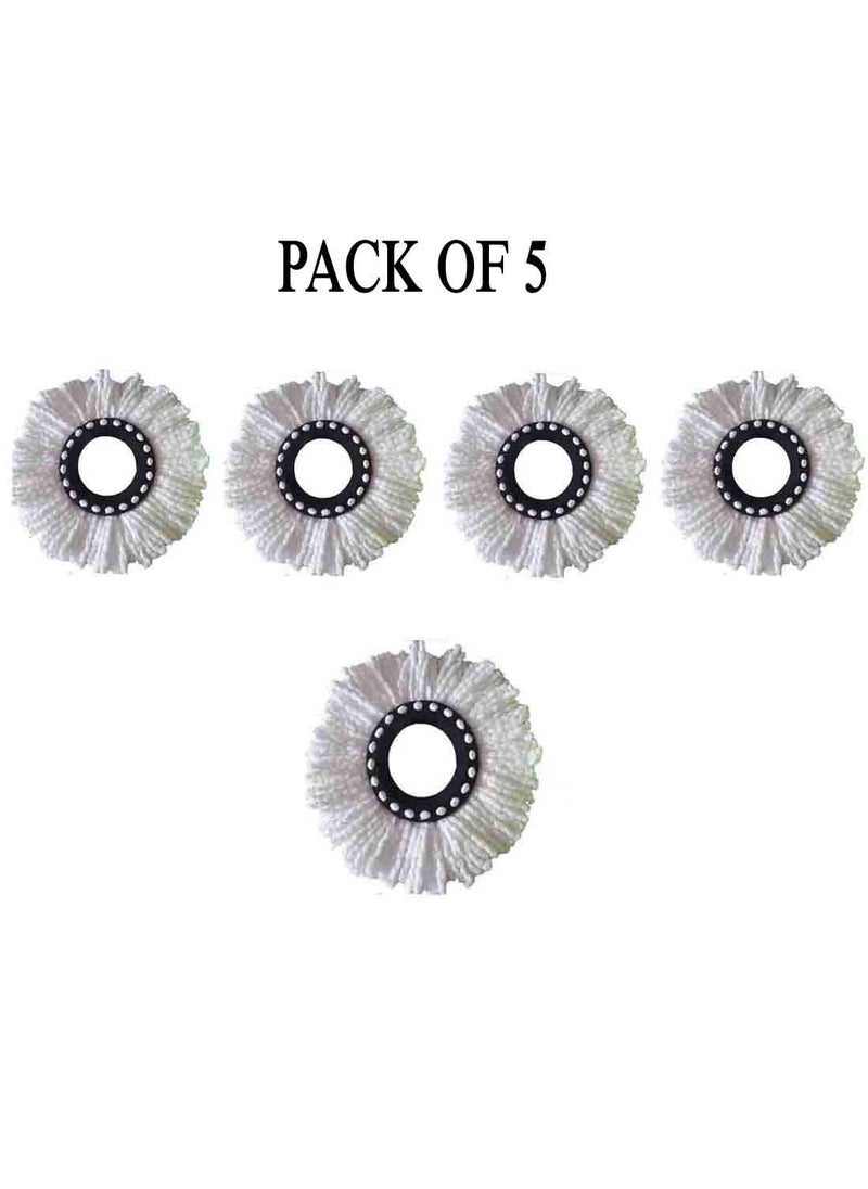 Whitecloud TRANSFORMING HOMES Whitecloud TRANSFORMING HOMES Pack of 5 Replacement Microfiber Heads for 360 Rotating Easy Spin Mop Cleaner Duster  - Image 3