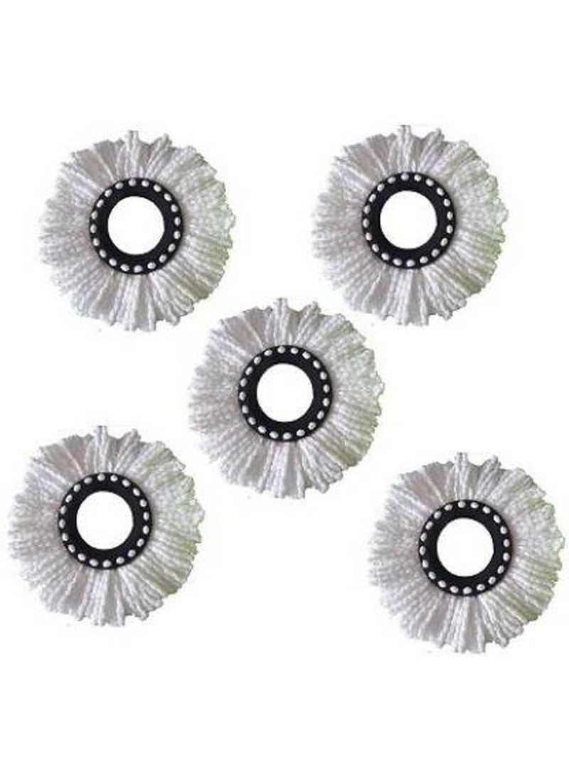 Whitecloud TRANSFORMING HOMES Whitecloud TRANSFORMING HOMES Pack of 5 Replacement Microfiber Heads for 360 Rotating Easy Spin Mop Cleaner Duster  - Image 4