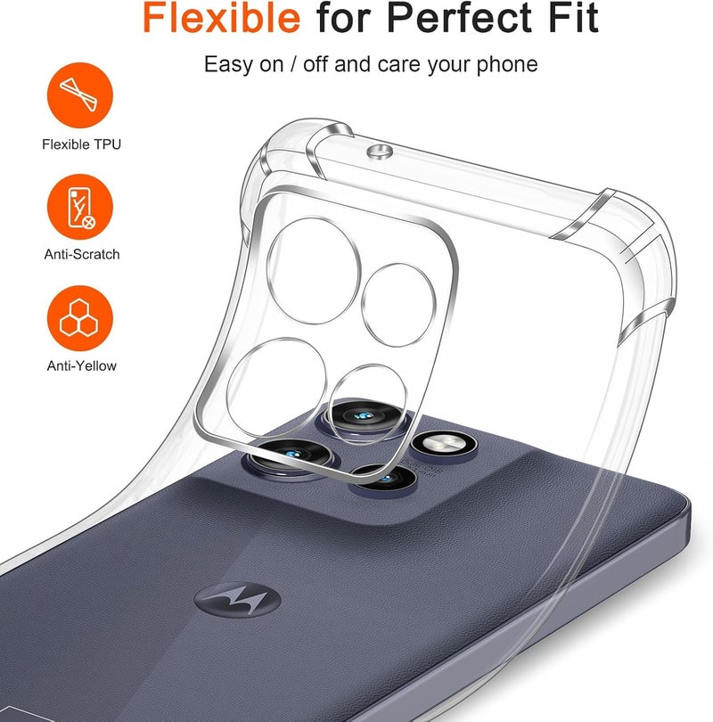 Lustree Back Cover Transparent Case Compatible with Motorola Edge 70 Back Cover | Shockproof Bumper Side Protection | Anti-Scratch Flexible TPU - Image 4