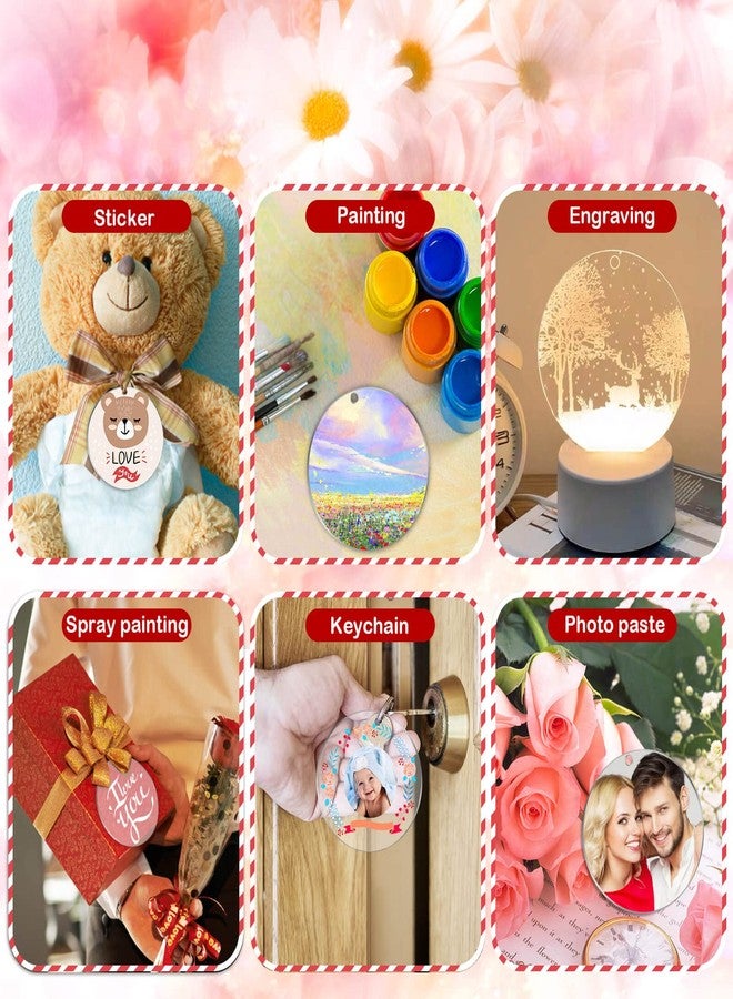 Caffox 50Pcs Acrylic Ornament Blanks, 3 Inch Round Circle Bulk for Vinyl Clear Discs Keychain with Hole Engraving DIY Projects and Art Crafts, 0.04 Inch Thick Acrylic Blanks - Image 2