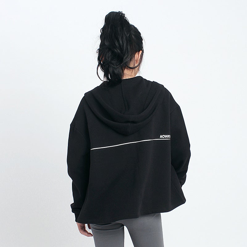 Children's Spring and Autumn Korean Style New Hooded Jacket Big Children's Printed Loose Top Girls' Zipper Jacket - Image 5