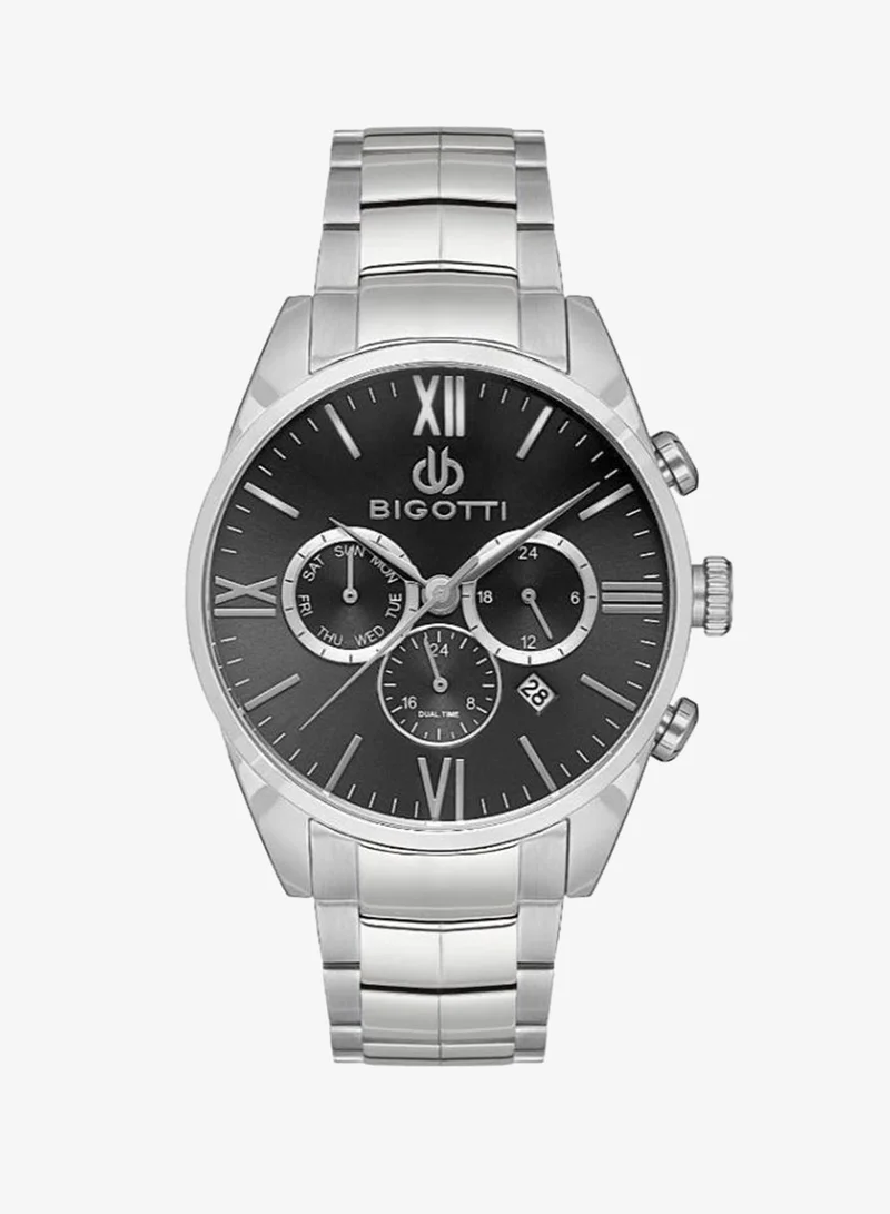 Bigotti Bigotti - Raffinato Men Watch | Stainless SteelBrass Case | Analog | Round Dial | Mineral Glass | Japanese Quartz | Water Resistant 50 Meters