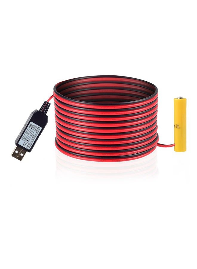 KAABEE USB AAA Battery Eliminator Replace Kit 5V to 3V Power Supply Converter 2 AAA Connect Cable 78INCH (2AAA-3V) - Image 4