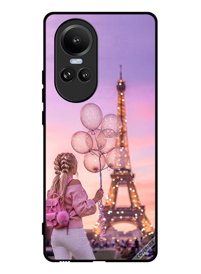 Covernex Protective Case Cover For Oppo Reno10 Pro Girl Holding Balloons - Image 1