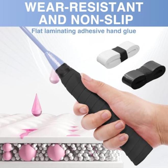 Tennis Badminton Squash Racket Grip Tape 14-Pack – Ultra-Absorbent Sweat-Wicking Anti-Slip Overgrips for Enhanced Control and Comfort - Image 1