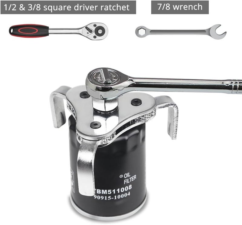JDMON Universal Adjustable Oil Filter Wrench - Image 2