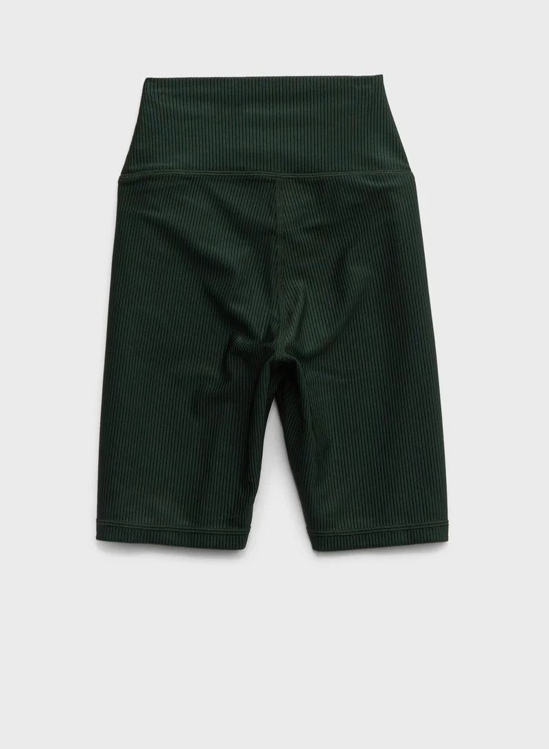 Aerie High Waist Ribbed Shorts
