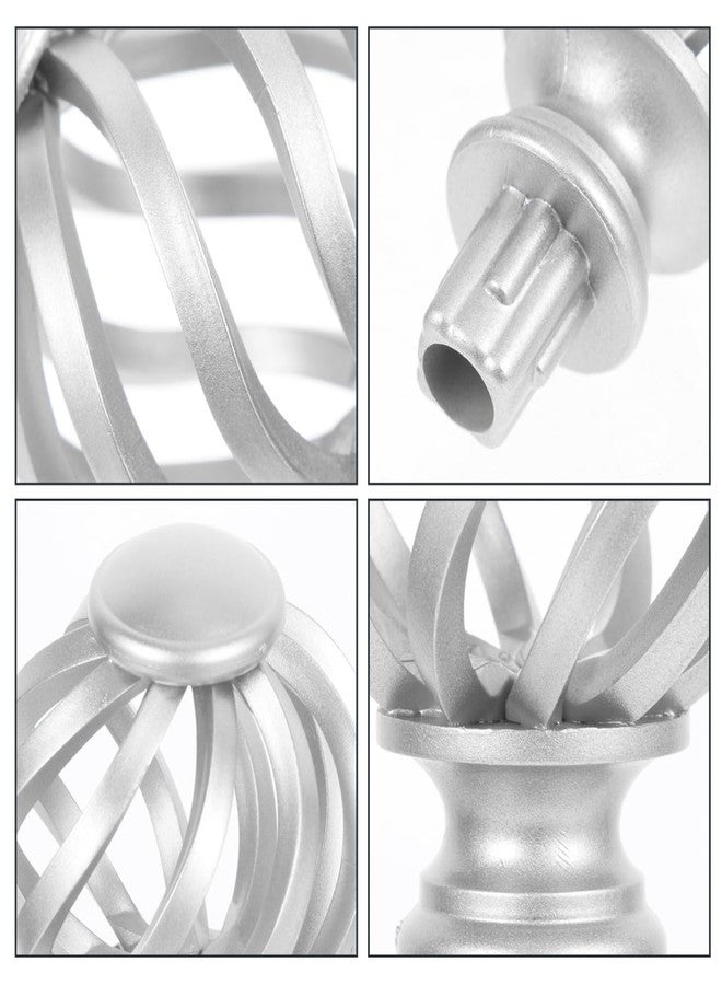Amosfun 2pcs Curtain Rod Finials Twisted Cage Stylish Curtain Rod End Caps Replacement Easy Installation Drapery Pole Finials - Image 5