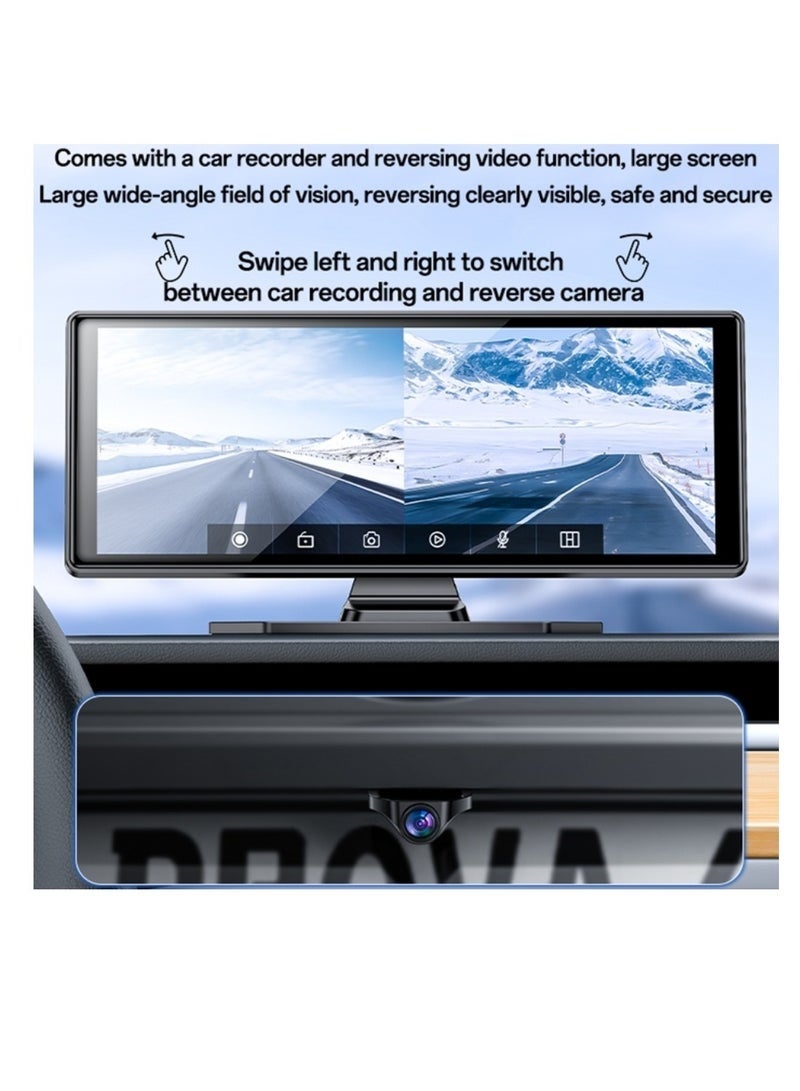 Yesido KM19 CarPlay Center Console – 10.26" Touch Screen Portable Car Multimedia System with Rear Camera, Driving Recorder, Wireless Apple CarPlay & Android Auto, Navigation & Bluetooth – Black - Image 4