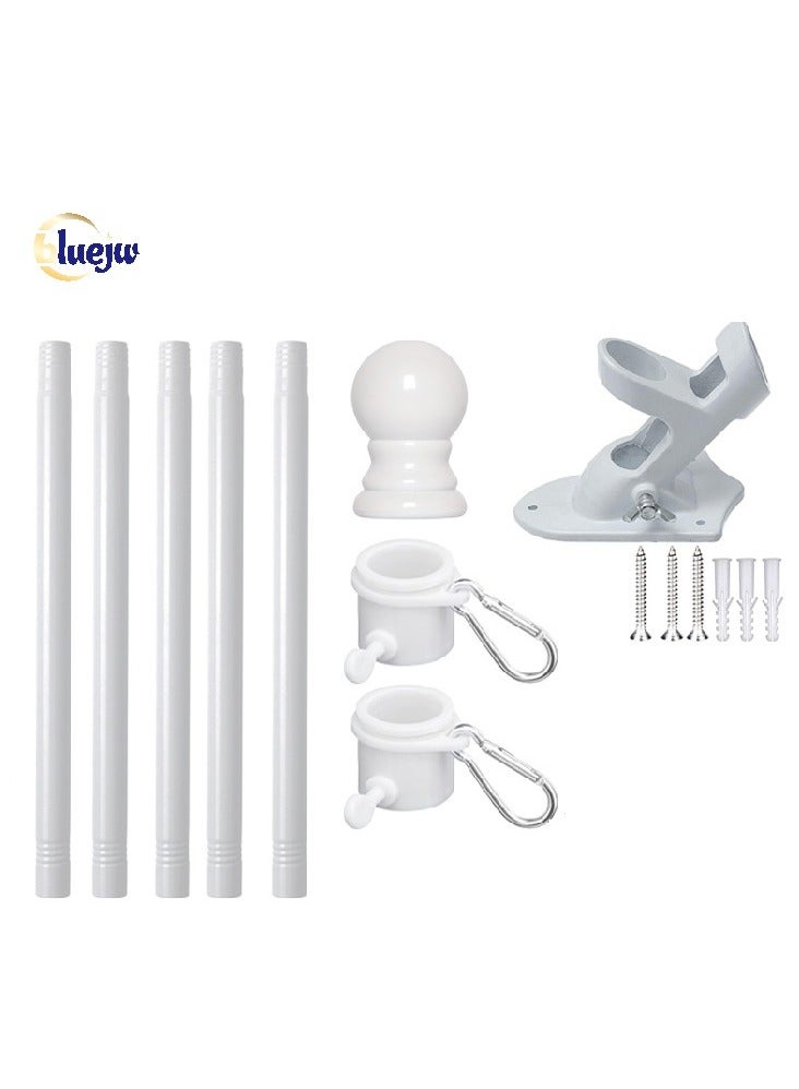 الأزرق جي دبليو سارية العلم ، تنطبق على 2x3 ، 3x5 ، 4x6ft العلم واجب ثقيل حديقة سارية العلم ، لعبة الشارع في الهواء الطلق أو في الهواء الطلق الجدار شنقا سارية العلم  - Image 1