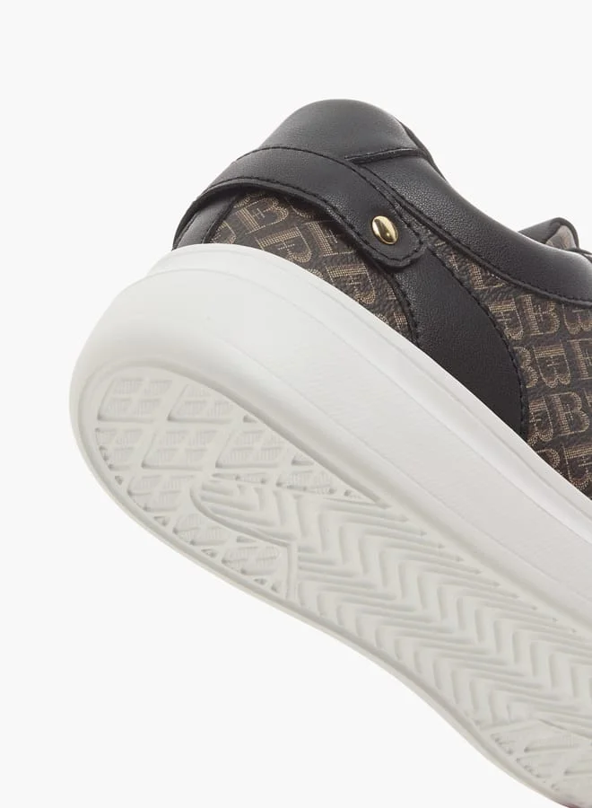 Flora Bella By Shoexpress Women Logo Print Sneakers with Lace-Up Closure