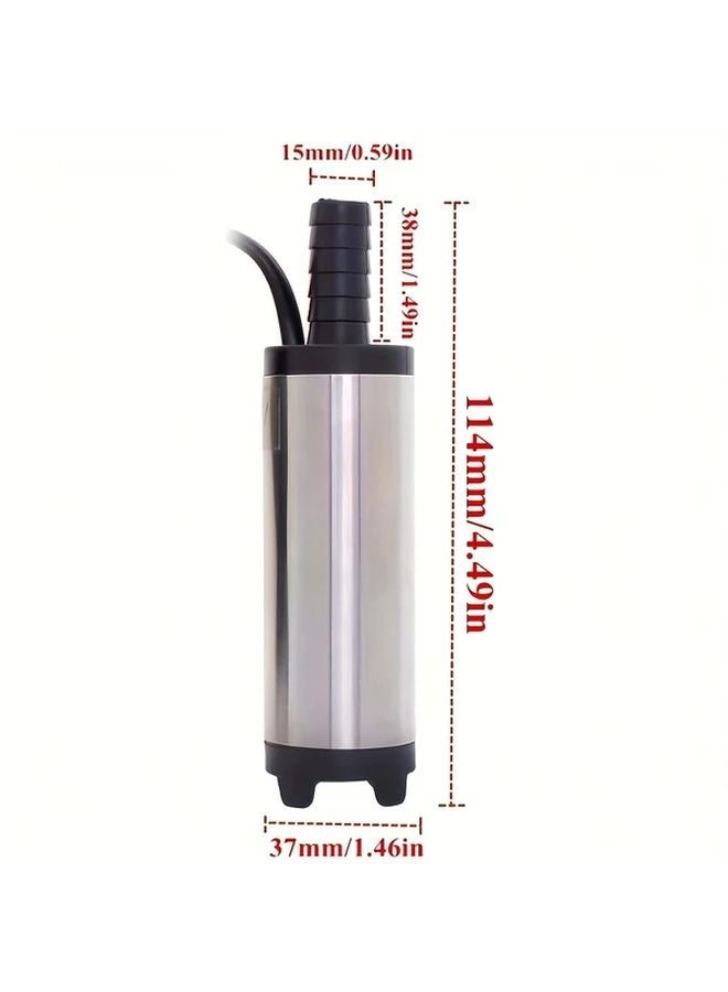 Portable 12V DC Electric Submersible Pump 1pc For Diesel Oil Water Transfer Camping Fishing - Image 3