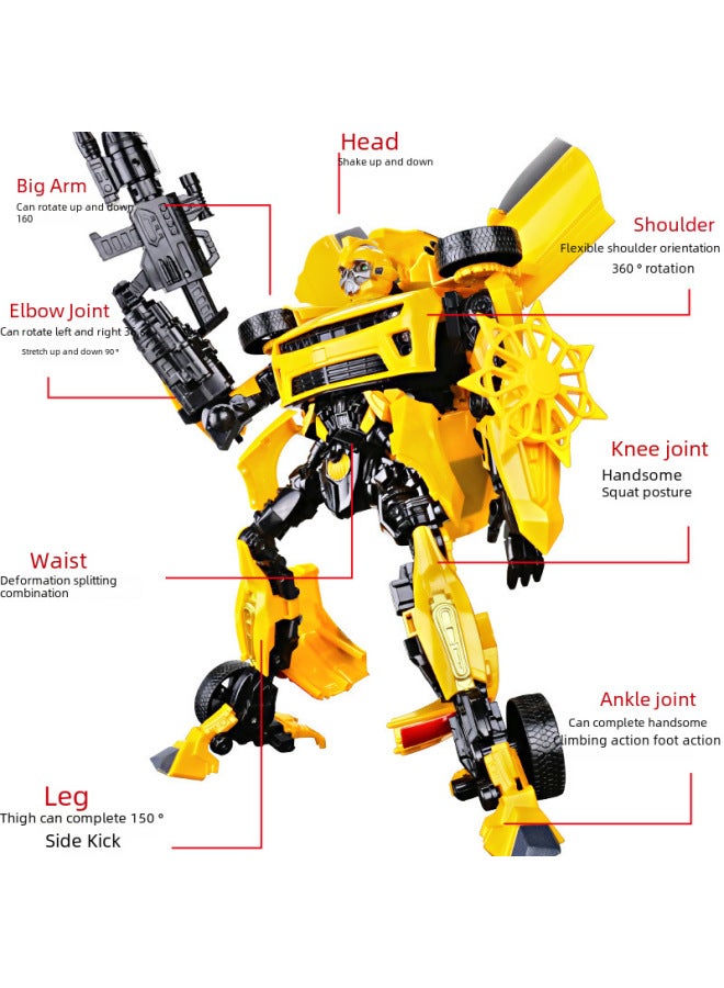 Transformable Toy Model Car Robot Bumblebee Dinosaur Cable Handheld Gundam Alloy Authentic Children's Boys Gifts-Color: Armor Optimus Prime ]  - Image 4
