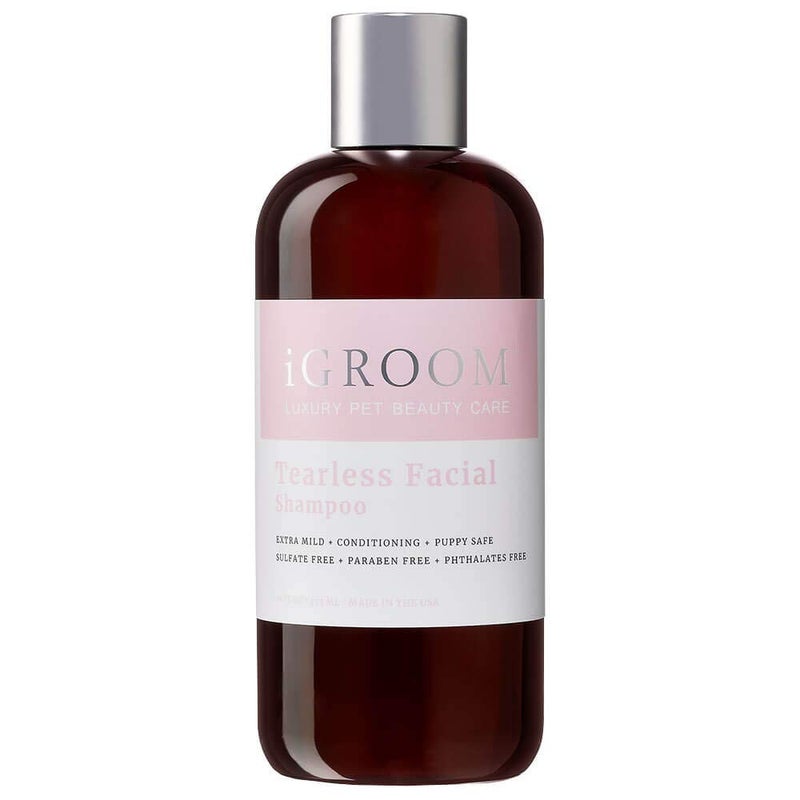 iGroom Tearless Facial Dog Shampoo, Luxury Pet Beauty Care, Ultra Mild to Eyes, Restore Skins Natural Moisture, Made in USA, 16 oz - Image 1