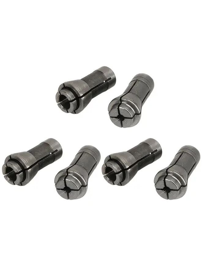 6pcs 3mm 6mm Metal Die Grinder Collets with 1 4 1 8 Adapters Heavy Duty Manual Clamping Arbors - Image 1