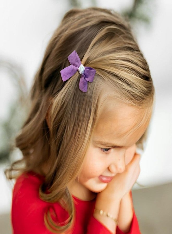 SYGA 10 Pcs Floral & Lace Bow Hair Tie Rope Set for Girls & Women - Sweet Princess Style Hair Accessories (Light Purple) - Image 2