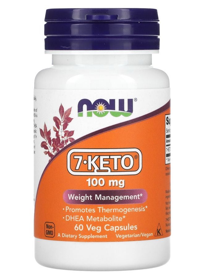 now 7-KETO 100 mg 60 Veg Capsules