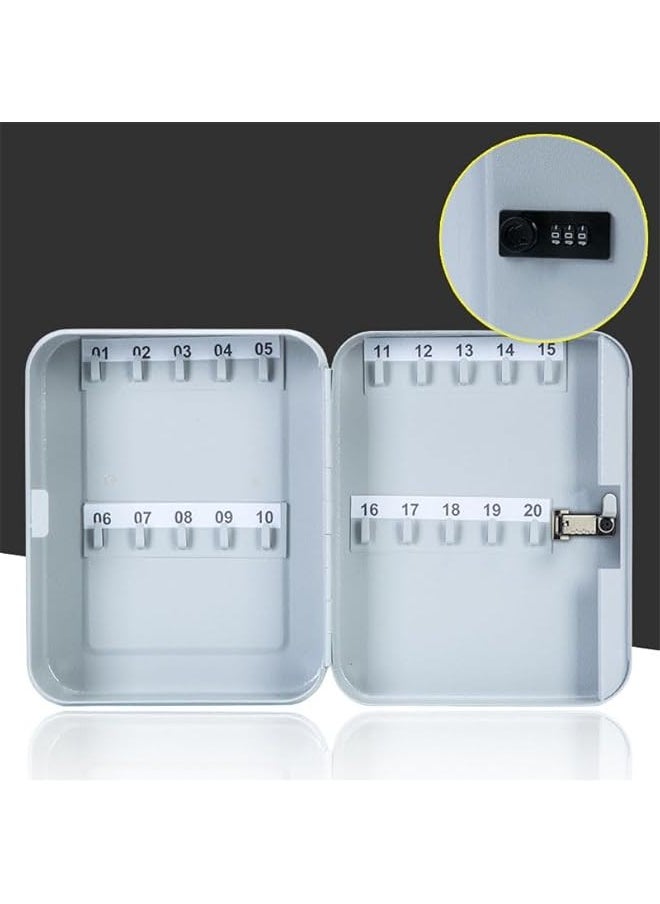 TRASSLE Key Safe Storage Cabinet with 3 Digit Combination Lock - Fixings and Key Tags Included - Wall Mounted Security Solution for your Home or Office  - Image 1