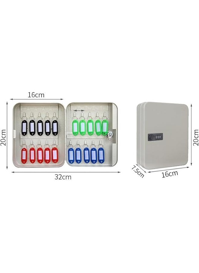TRASSLE Key Safe Storage Cabinet with 3 Digit Combination Lock - Fixings and Key Tags Included - Wall Mounted Security Solution for your Home or Office  - Image 2