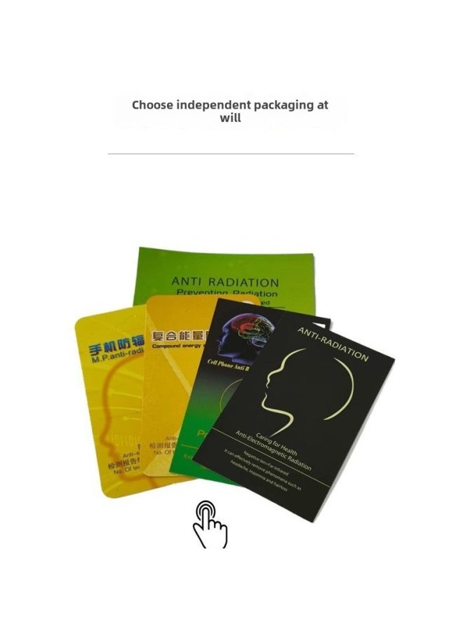 Customized Energy Shield Mobile Phone Stickers With Random Styles, Negative Ions Far Infrared Energy, Graphene Anti-Radiation Mobile Phone Stickers-Color:Green Small Paper Card Negative Ion Type