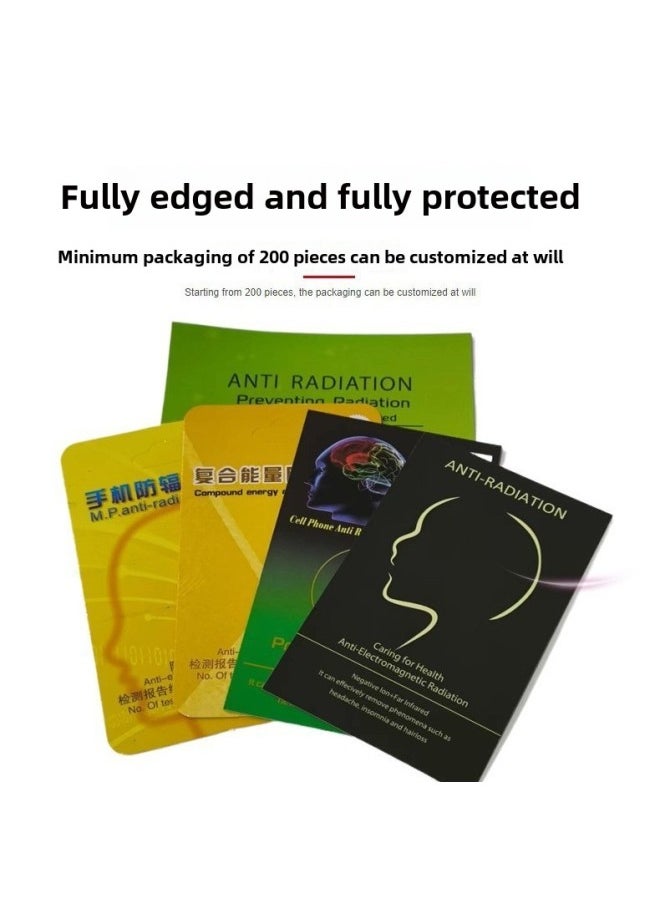 Customized Energy Shield Mobile Phone Stickers With Random Styles, Negative Ions Far Infrared Energy, Graphene Anti-Radiation Mobile Phone Stickers-Color:Green Small Paper Card Negative Ion Type