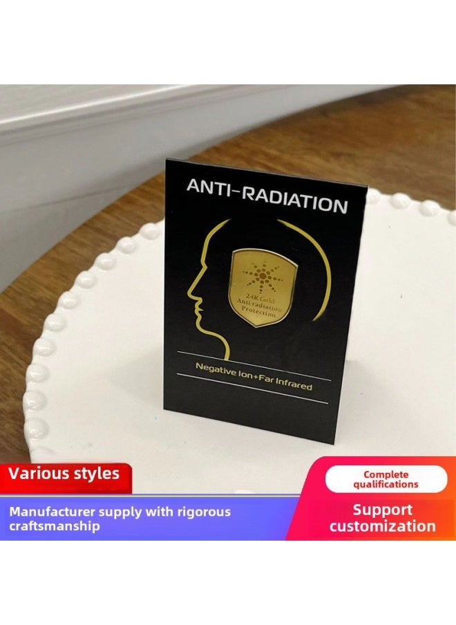 Customized Energy Shield Mobile Phone Stickers With Random Styles, Negative Ions Far Infrared Energy, Graphene Anti-Radiation Mobile Phone Stickers-Color:Green Small Paper Card Negative Ion Type