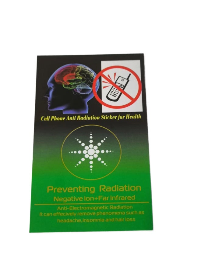 Customized Energy Shield Mobile Phone Stickers With Random Styles, Negative Ions Far Infrared Energy, Graphene Anti-Radiation Mobile Phone Stickers-Color:Green Small Paper Card Negative Ion Type