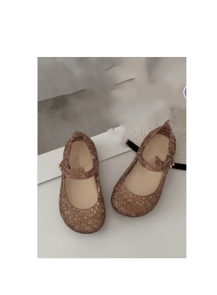 Parent Child Temperament Beautiful Soft Flat Sequined Shoes