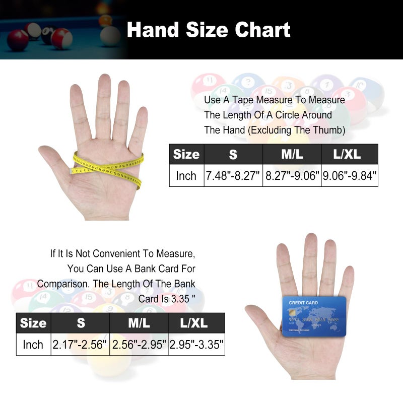 YFY Billiards Glove 3 Finger Pool Glove for Left Hand, Durable Double Stitched, Snooker Cue Sport Glove Popular Sizes for Men & Women - Image 5